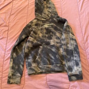 Abercrombie Kids Blue and White Relaxed Fit Hoodie